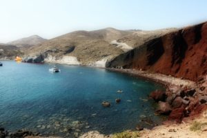 Red beach di Santorini