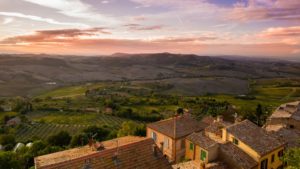 Panorama dall'alto di Montepulciano